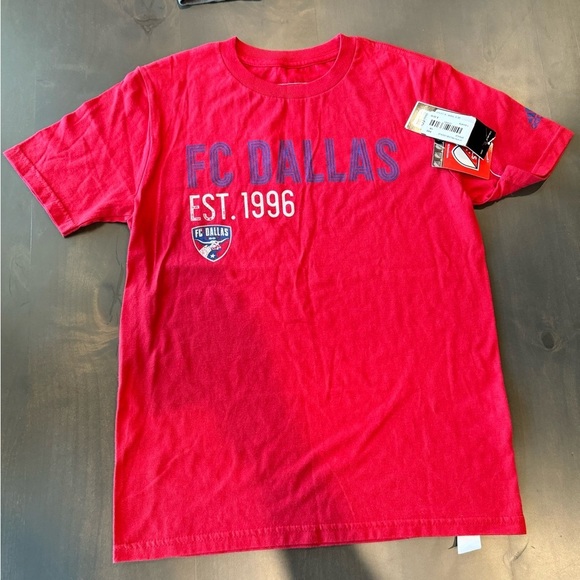 Lot of 2 NWT Adidas FC Dallas Youth Tee T-Shirts Size Youth Medium YM - Picture 2 of 5